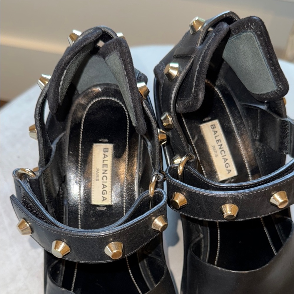 Balenciaga Studded Black Women's Sandals (39) - Picture 2 of 7